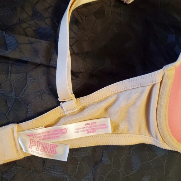 Victoria's Secret PINK Bra 32-DD Wear Everywhere Beige Convertible Straps EUC - Picture 3 of 5